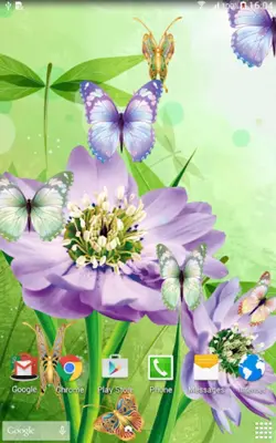 Cute Butterfly Live Wallpaper android App screenshot 1